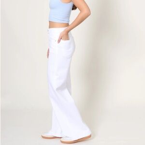 Pistola Jadyn Wide Leg- Vivid White - 24 / DENIM